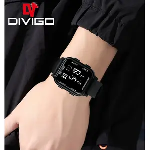 Jam Tangan Pria Wanita Digital Sport Dual Time Watch Anti Air 5 Bar DIVIGO DV-3308