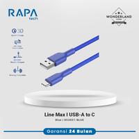Gambar RAPAtech Line Max I Kabel Data USB to C 3A QC3.0 Nylon Braided DC2021 - Grey dari Wonderland Store Kota Surabaya 1 Tokopedia