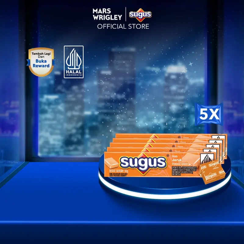 SUGUS Stick Orange 30g X5 - Permen Lunak - Sweet Candy 0