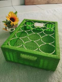 Product Review of Tempat Aqua Gelas Rotan Sintetis Isi 12 dengan Handle dan Tempat Sedotan from T**i 2