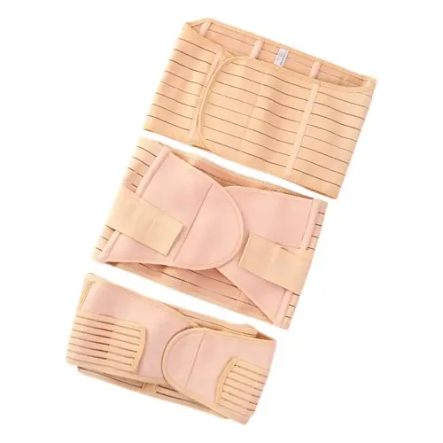 sabuk pendukung kehamilan Korset Gurita 3IN1 Pasca Melahirkan Keraton - 1 SET, Bungkus 3PCS, Stagen Korset Pelangsing Perut Buncit, Sabuk Ibu Hamil Full Body Belt, Size L - BB 51-68 kg Wanita bersalin nude 7