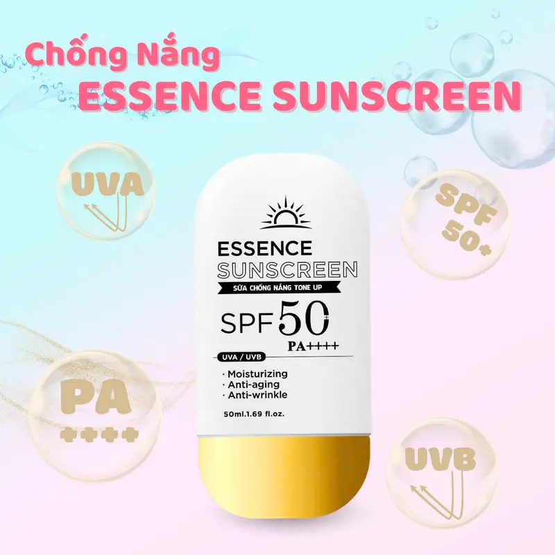 V1_[ Kem Chống Nắng FACE ] Essence Sunscreen MID SPF 50+  PA+++ 50ml , Skincare, Chăm Sóc Da 3