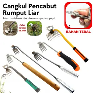 Cangkul Pacul Kored Mini Ergonomis Alat Pencabut Pemotong Pembersih Rumput Liar Gulma Cocok Untuk Berkebun Dan Taman Bahan Stainless Anti Karat Tebal
