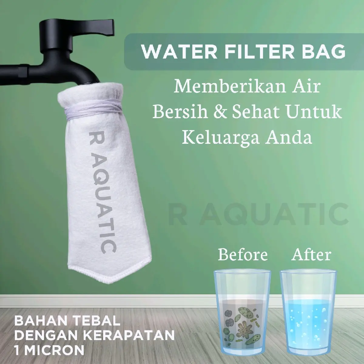 filter bag saringan penjernih air kran & toren 1micron air keruh jadi bening