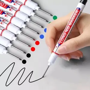 【HOT】Spidol Tukang Penanda Kepala Panjang Pulpen Tulisan Titik Tukang Bangunan Lubang Dalam Spidol Berminyak Tahan Air