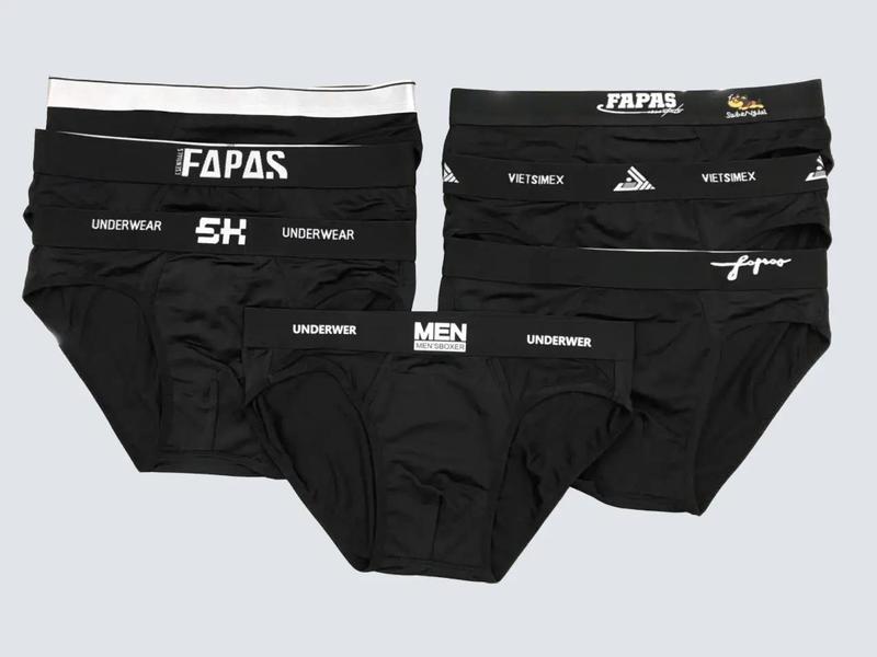  Combo 7 quần SỊP CHÉO nam full đen thun lạnh Quần Xì nam co dãn thoải mái cho nam 