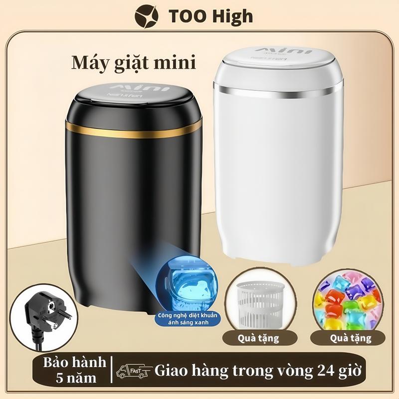 Máy giặt mini 4,5KG Máy giặt vắt quần áo gia dụng mini ánh sáng xanh khử khuẩn giặt giày quần áo Bảo hành 5 năm Làm Sạch