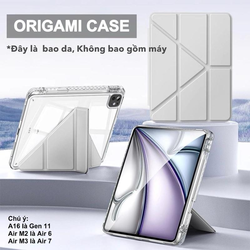 [Origami Case] Bao da iPad Origami gấp gọn dành cho iPad có ngăn đựng bút, phụ kiện Ốp Case Chống Sốc
