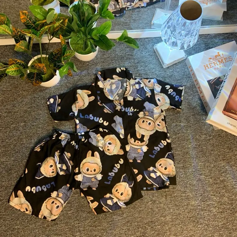 SETELAN ANAK RAYON 1pcs CELANA PENDEK || Bahan rayon viscose premium untuk cewe cowo lengan pendek celana pendek adem - Tersedia banyak motif Fashion