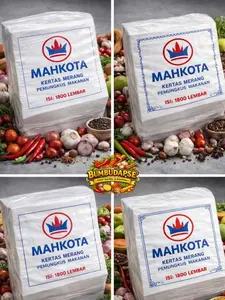 Kertas Merang Cap Mahkota / Kertas Mahkota Serbaguna Peralatan Dapur Makanan 1IKAT (1800lembar)