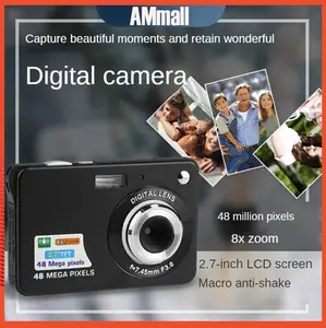 ​​Kamera Digital 48MP & Video 1080P HD Zoom 8x Digital, Layar 2.7 Inch, Portable, Anti-Shake, Baterai Isi Ulang, Cocok untuk Travel dan Sehari-hari​​