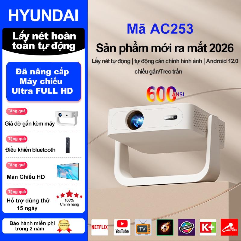 Máy Chiếu HYUNDAI AC253 & Ninh Quế Anh Full HD Tự Động Lấy Nét Loa HIFI Gia Đình Văn Phòng Khách Sạn Giảng Dạy