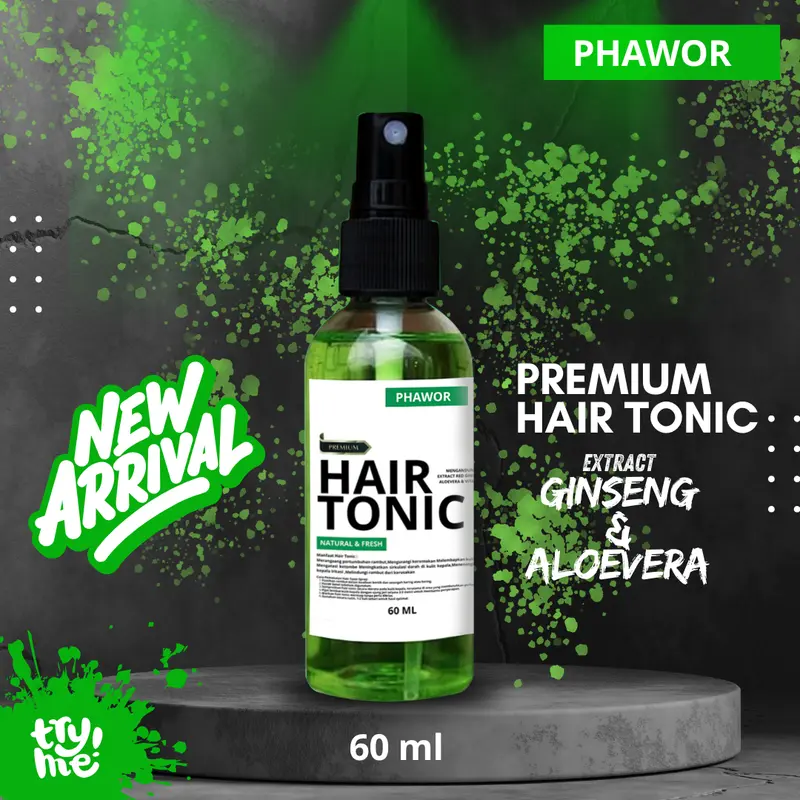 BUY 1 GET 1 PHAWOR  TONIC VITAMIN PENUMUMBUH RAMBUT DAN PELURUS RAMBUT PRIA 60 ML hair 1