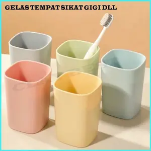 DBK Paket Murah 5 Pcs Gelas Wadah Sikat Gigi Tempat SikatGigi Odol Rak Serbaguna Y8224