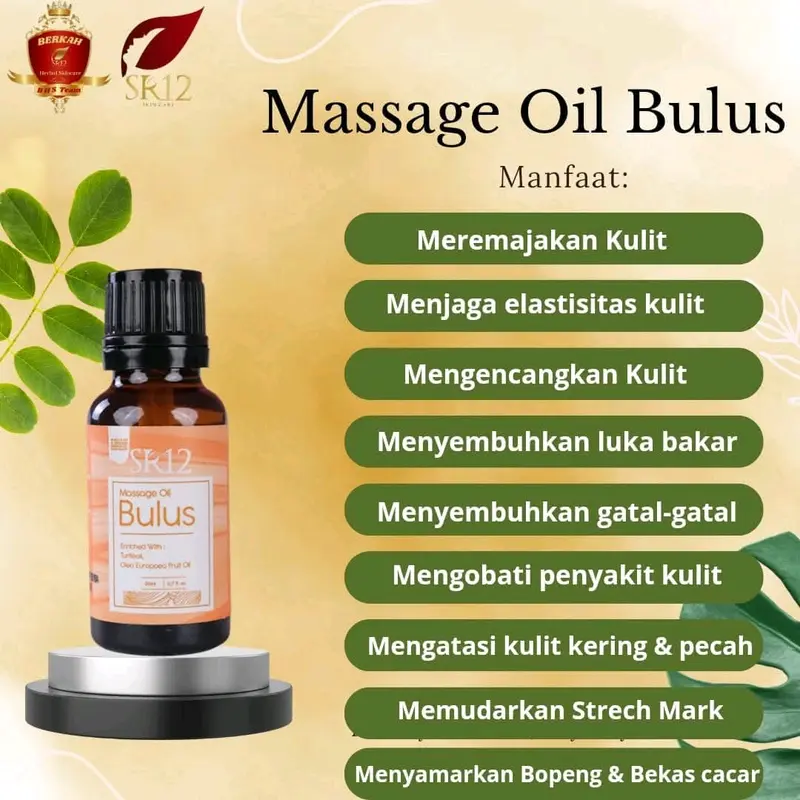 MINYAK BULUS SR12 / HERBAL ORY BPOM / PENGHILANG SEGALA MACAM BEKAS 2