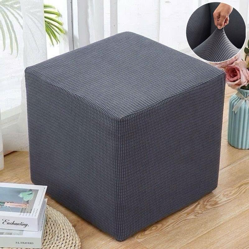  Vỏ đôn vuông nhung gân DECOR HOME SH bọc đôn sofa vải nỉ nhung gân dày dặn mềm mại 