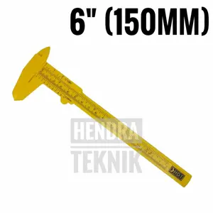 ORIGINAL SIGMAT PLASTIK 6" KUNING SKETMAT ATOM JANGKA SORONG 6 INCH SEKETMAT 150MM CALIPER MURAH EKONOMIS
