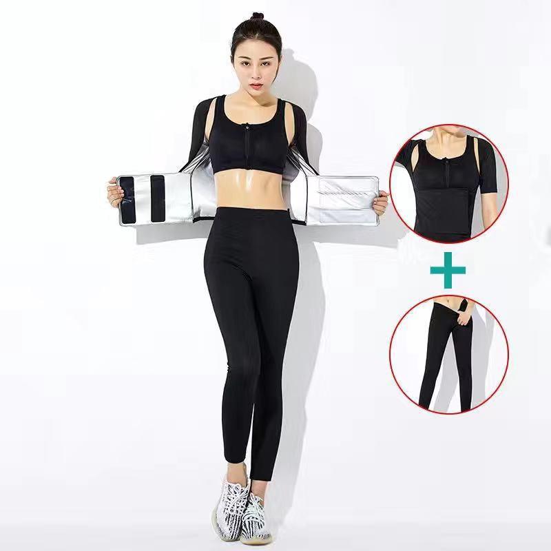 Product Introduction of Sauna Suit Sweat Suit for women track suit women sauna jacket with zipper sweat jacket running Exercise Gym Anti-Rip Suit 67