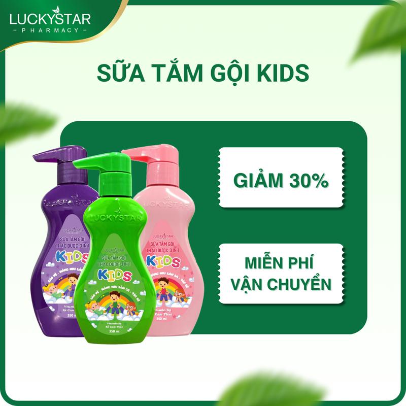 Sữa Tắm Gội Thảo Dược Baby 3in1 650ml - Lucky Star - Chăm sóc da - Tặng Chai…
