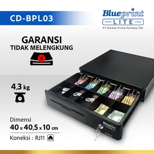Cash Drawer Laci Kasir Uang BLUEPRINT CD-BPL03 40x40,5x10 Cm