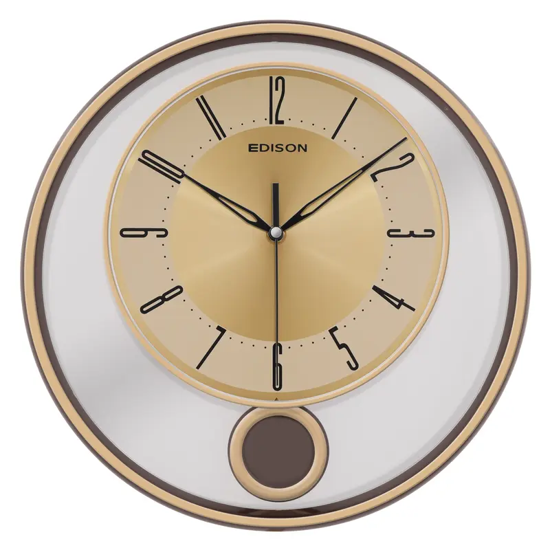 Jam Dinding Edison Sweep ES 343 AL66 Bandul Diameter 330mm 33cm 3