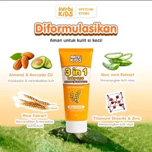 Herbikids Sunscreen Cream Bayi Mecehat Melindungi Menutrisi Dengan Almond Avocado Oil Aloe Vera Extract Rice Extract
