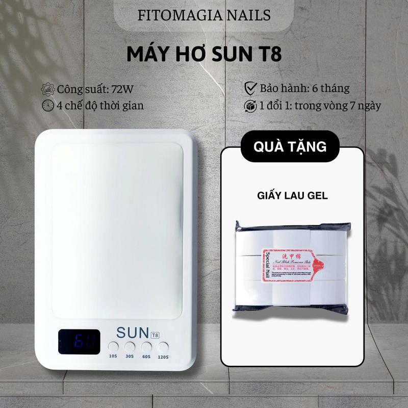 [SALE GIÁ RẺ] Máy Hơ Gel SUN T8 – 72W, 60 Bóng Đèn LED – Khoang Hơ Rộng, Không Tích Điện – Bảo Hành 6 Tháng, Tiện Lợi