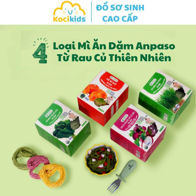  Mì rau củ Ăn dặm Organic Anpaso bổ sung Vitamin chất sơ hỗ trợ tiêu hóa cho bé gói 120g 