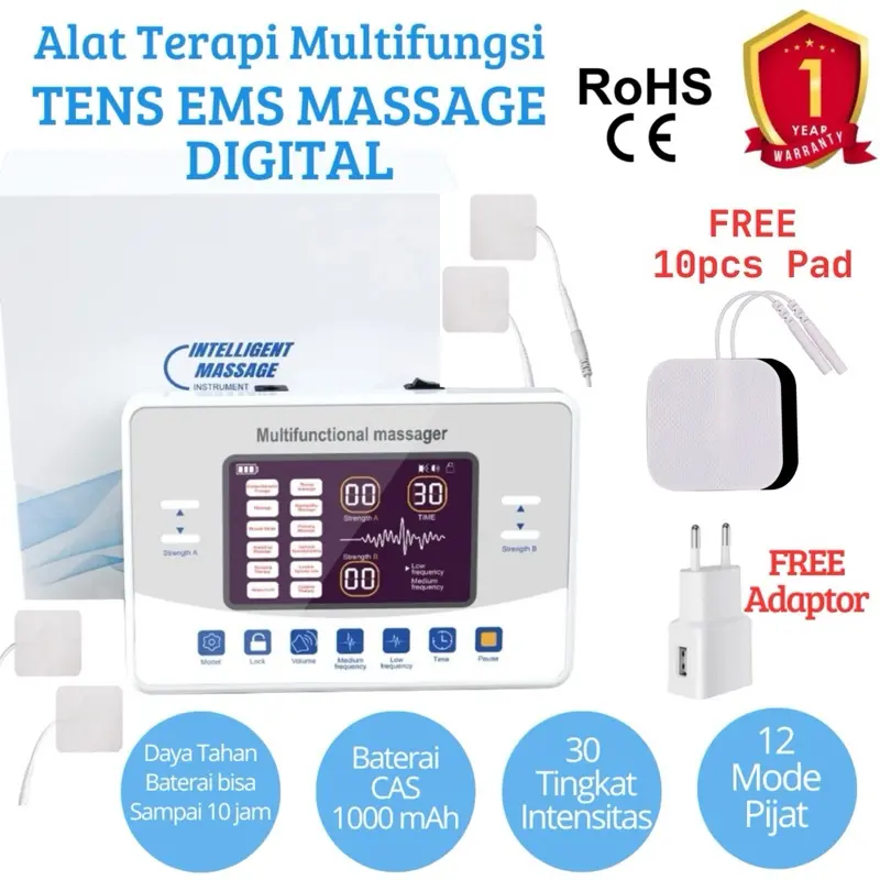 Kabel Pad Alat TENS EMS  Elektrik Terapi panjang 120CM orginal Therapy Punggung 5