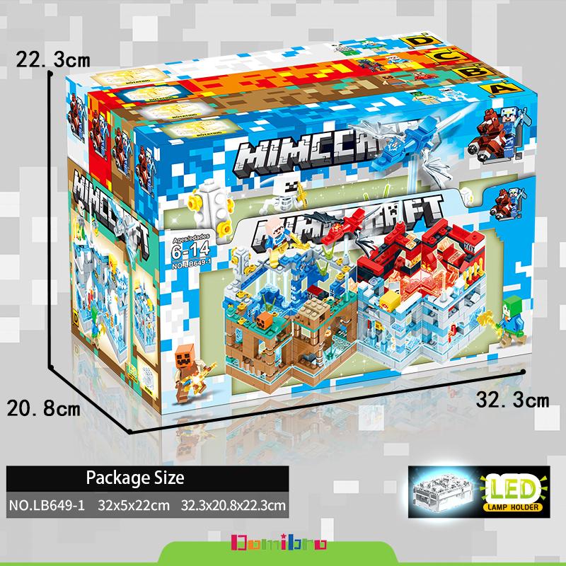 Mainan Seri Minecraft LED Block My World Susun Edukasi Mainan Anak Laki-laki 7/8/9 tahun 6