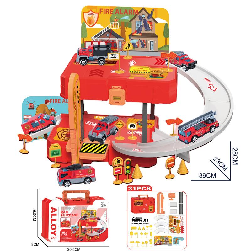 Đồ Chơi Vali Đường Ray Xe Ô Tô Trượt Tầng - Đồ chơi lắp ráp thông minh cho bé