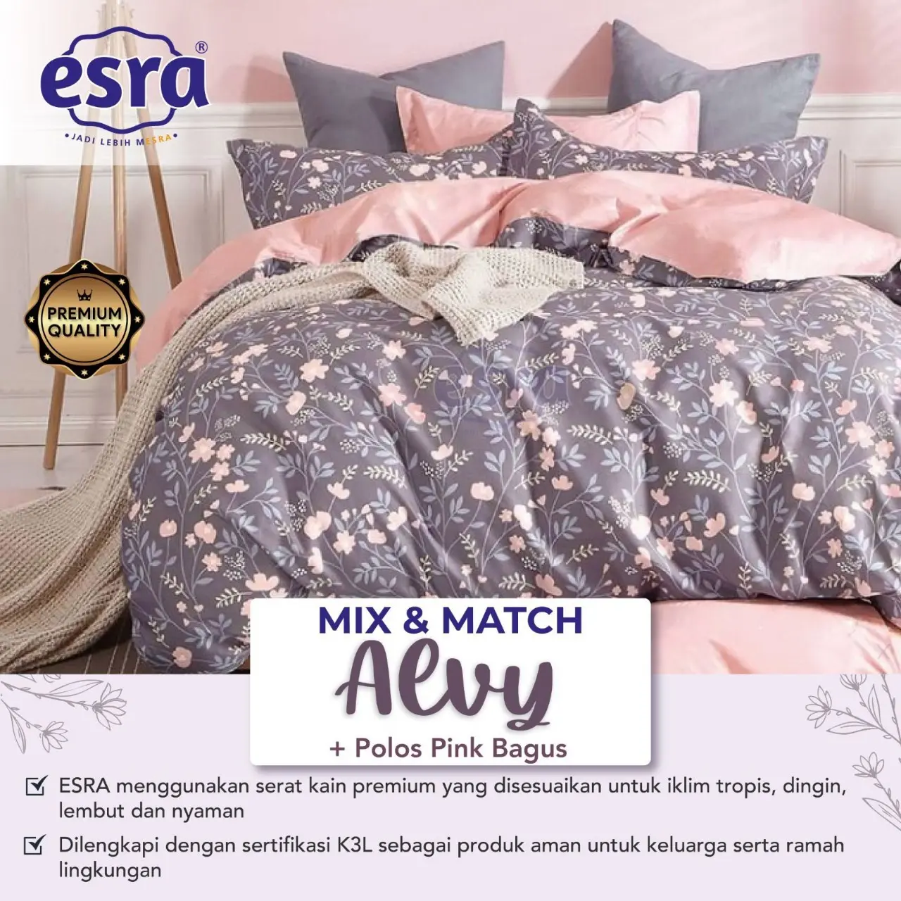 Sprei Motif Bunga Cantik Bahan Katun Adem bisa req size Bantal Guling Sarung