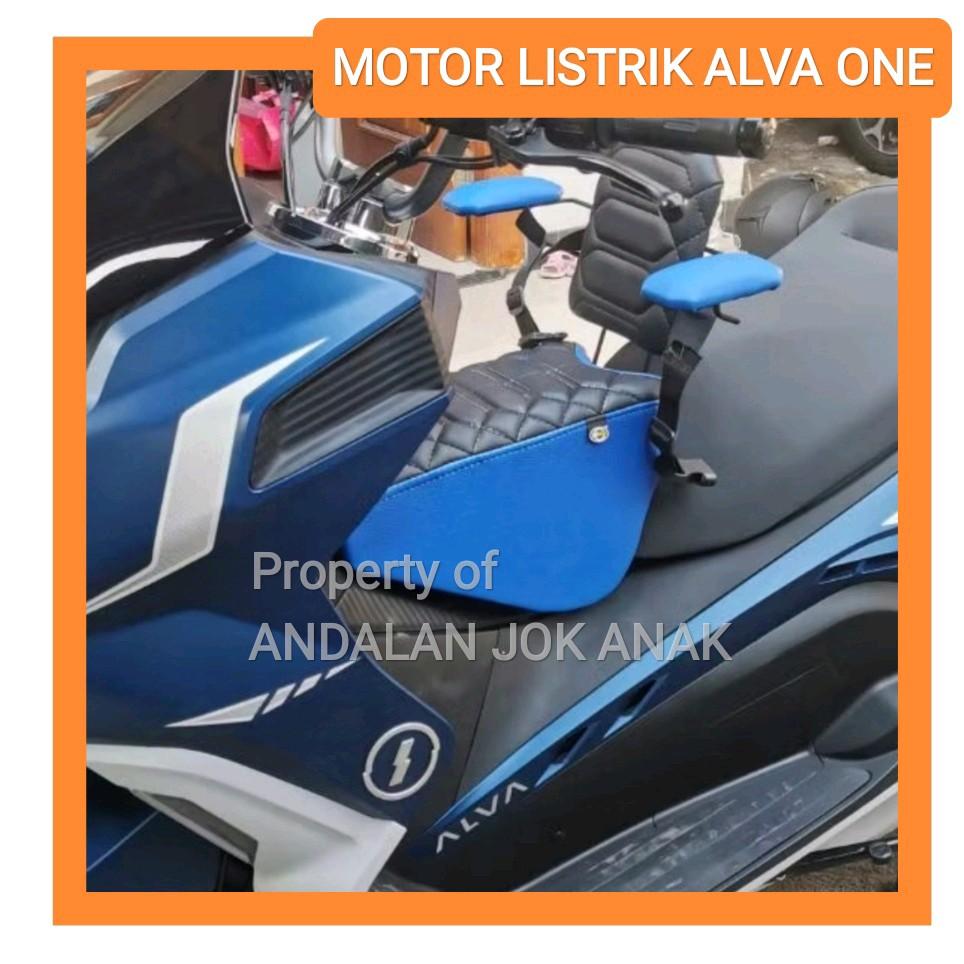 Jok Anak Motor Listrik Alva One | Motor Listrik Alva One - Polos Hitam, BAHAN BUNGKUS BIASA, NON SANDARAN
