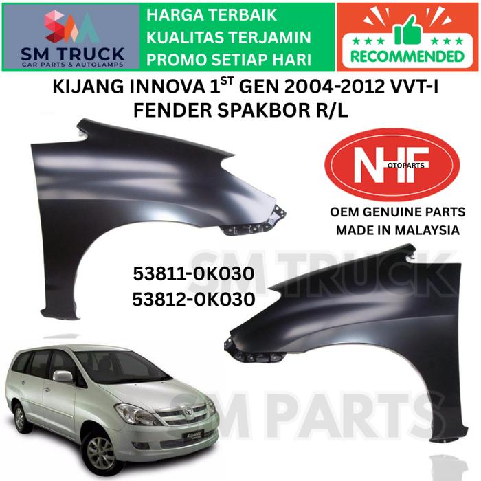 Jual (OEM NHF MALAYSIA) FENDER SPAKBOR PIPI INNOVA LAMA VVTI 2005 2006 ...