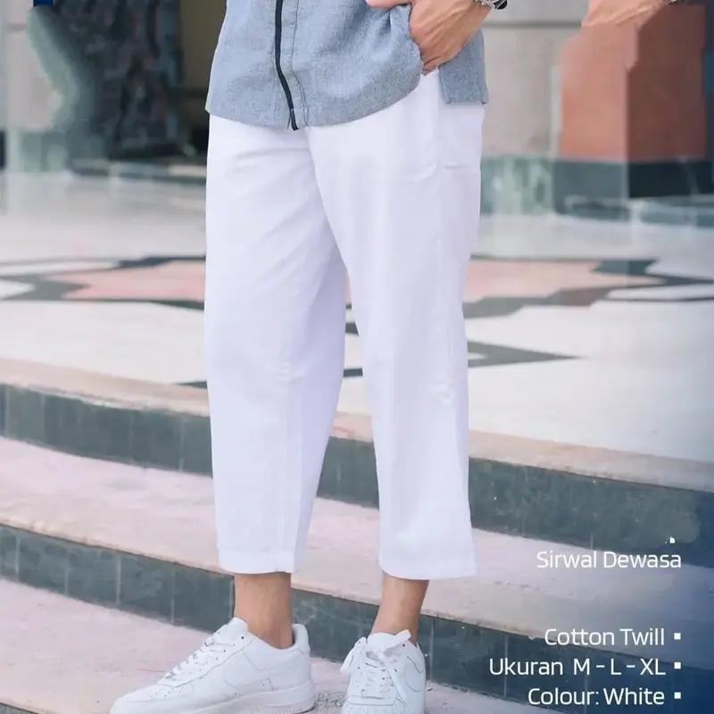 COD Celana Sirwal Dewasa Celana Cowok Distro Warna Putih Model Saku Retsleting Sebelah Kanan Casual Pria Formal Panjang Hitam Fit Navy Chino 0