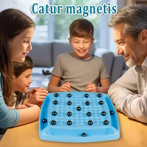 40 PCS Chess Game Mainan Anak Magnet Catur Chess Board Permainan Papan Magnetik Pertempuran Magnetic