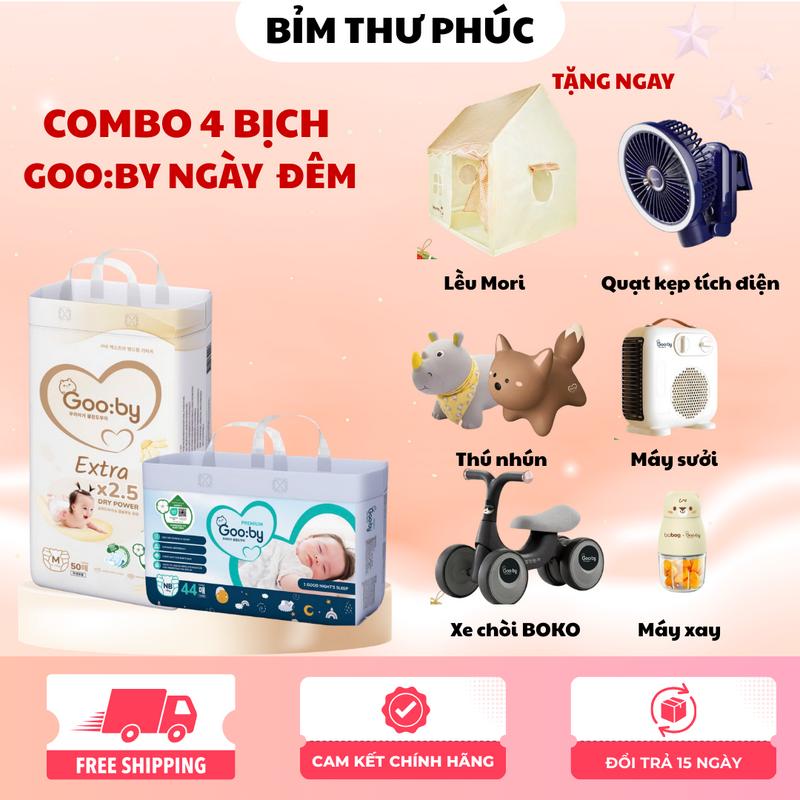 Tã bỉm GOOBY EXTRA & GOOBY PREMIUM combo 4 bịch có đáng mua cho nhu cầu dùng ngày đêm không?