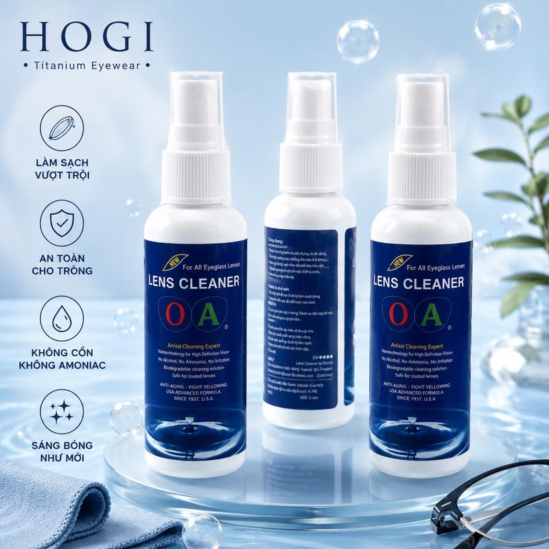Nước Rửa Kính HOGI 60ml Lau Kính Mắt, Màn Hình Điện Thoại, Laptop, Máy Tính Sạch Vân Tay, Không Để Lại Vệt