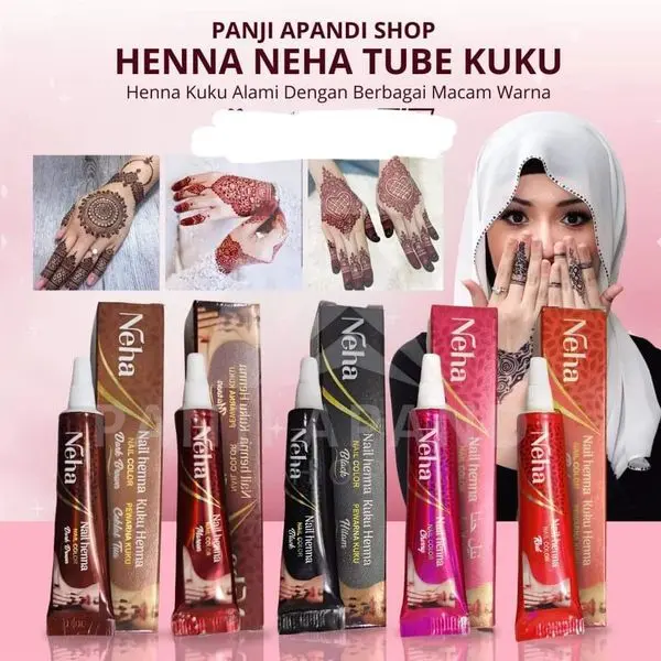 Halal Neha Henna Variety Colours Tube Nails & Toes