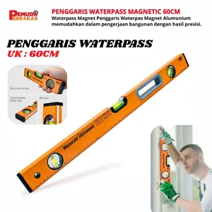 Waterpass Waterpas Magnet 60cm 24 Inch Inci HEAVY DUTY Level Torpedo 60 cm BY WILMER