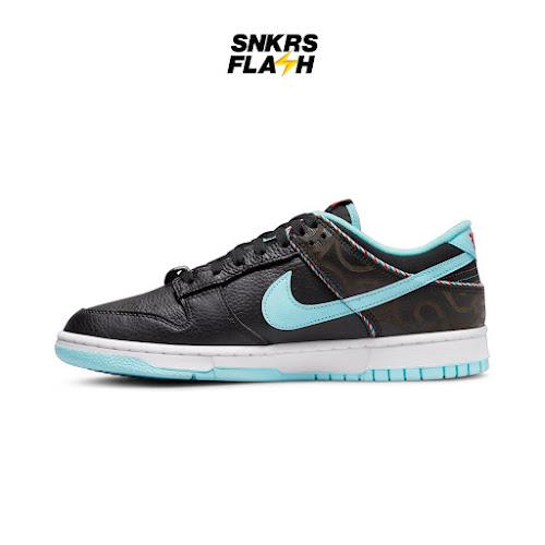NIKE Dunk Low Barber Shop Black Teal Blue - DH7614001 hover