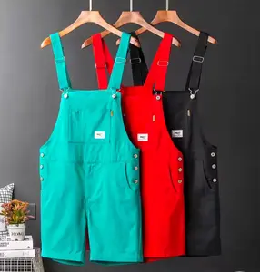 BIB Overall Jumpsuit Celana Pendek Unisex Denim
