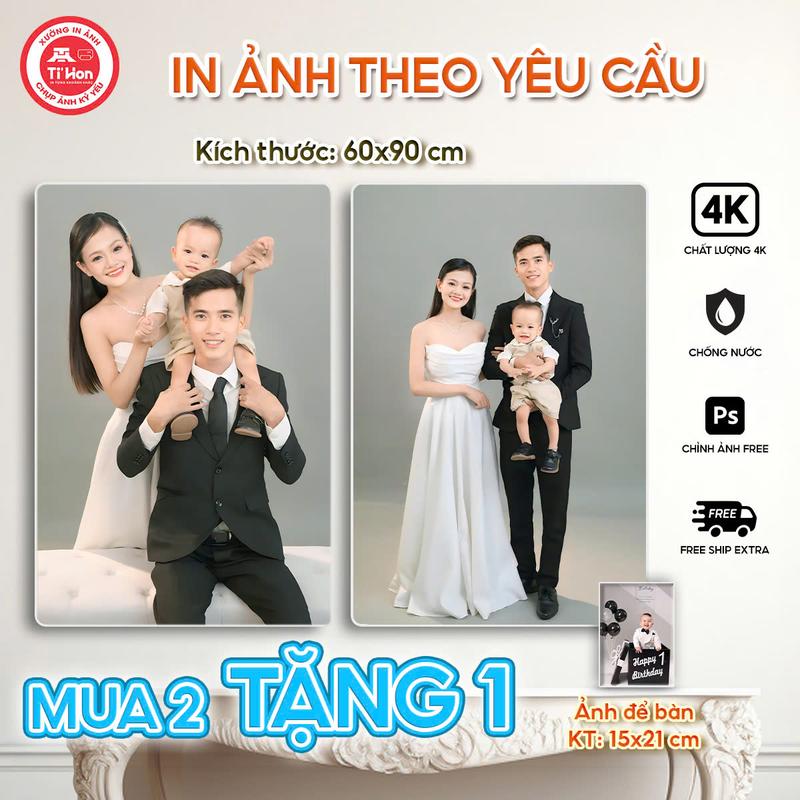 MUA 2 TẶNG 1 In Ảnh Theo Yêu Cầu - Hỗ Trợ Chỉnh Sửa - Ảnh Gỗ Tráng Gương Bo Viền OLV - Quà tặng