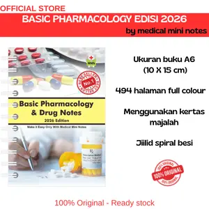 New Original Edisi 2026 | Medical Mini Notes Basic Pharmacology / Farmakologi / Buku Saku Farmakologi / Buku Saku Apoteker