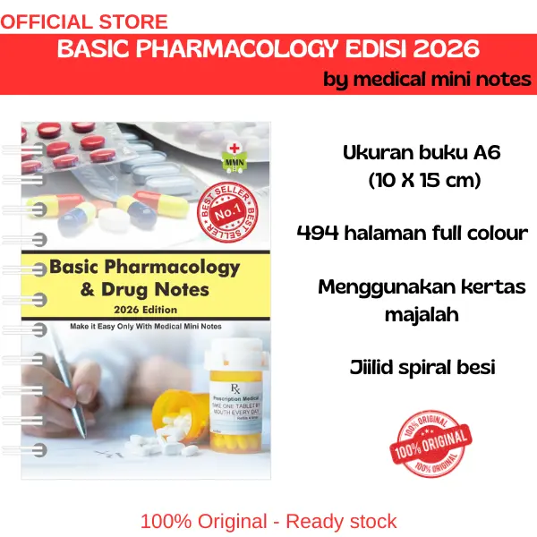 New Original Edisi 2026 | Medical Mini Notes Basic Pharmacology / Farmakologi / Buku Saku Farmakologi / Buku Saku Apoteker