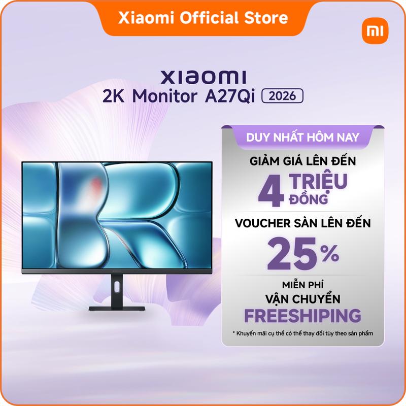 Màn hình độ phân giải 2K Xiaomi A27Qi 2026 I Chất lượng hình ảnh siêu rõ 2K I Tần số quét 120Hz