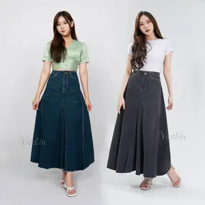 VIERLIN - Rok jeans maxi 1515 1516 - ROK HIGHWAIST WANITA