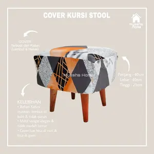 Cover Kursi Stool Kotak / Sarung Stool Kotak Motif STL KTK68 (TIDAK TERMASUK KURSI)