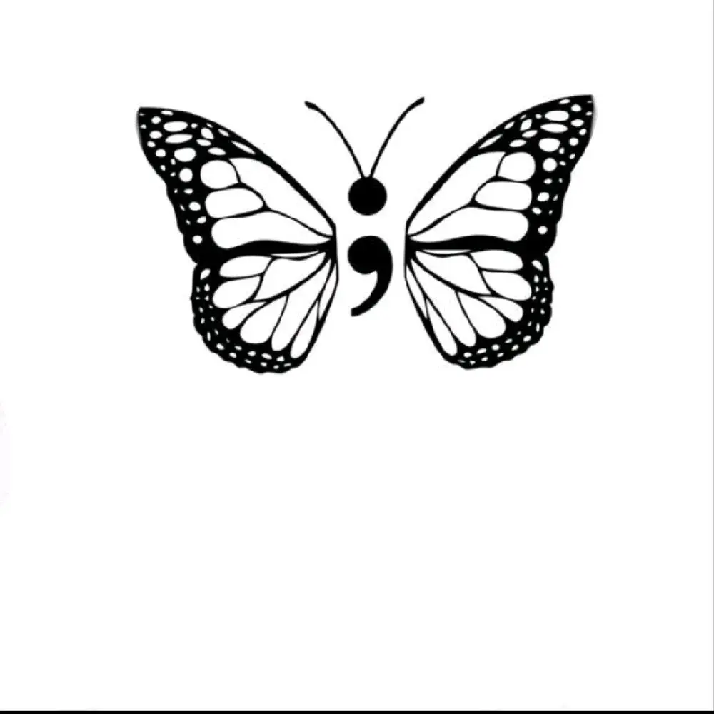 project semicolon butterfly