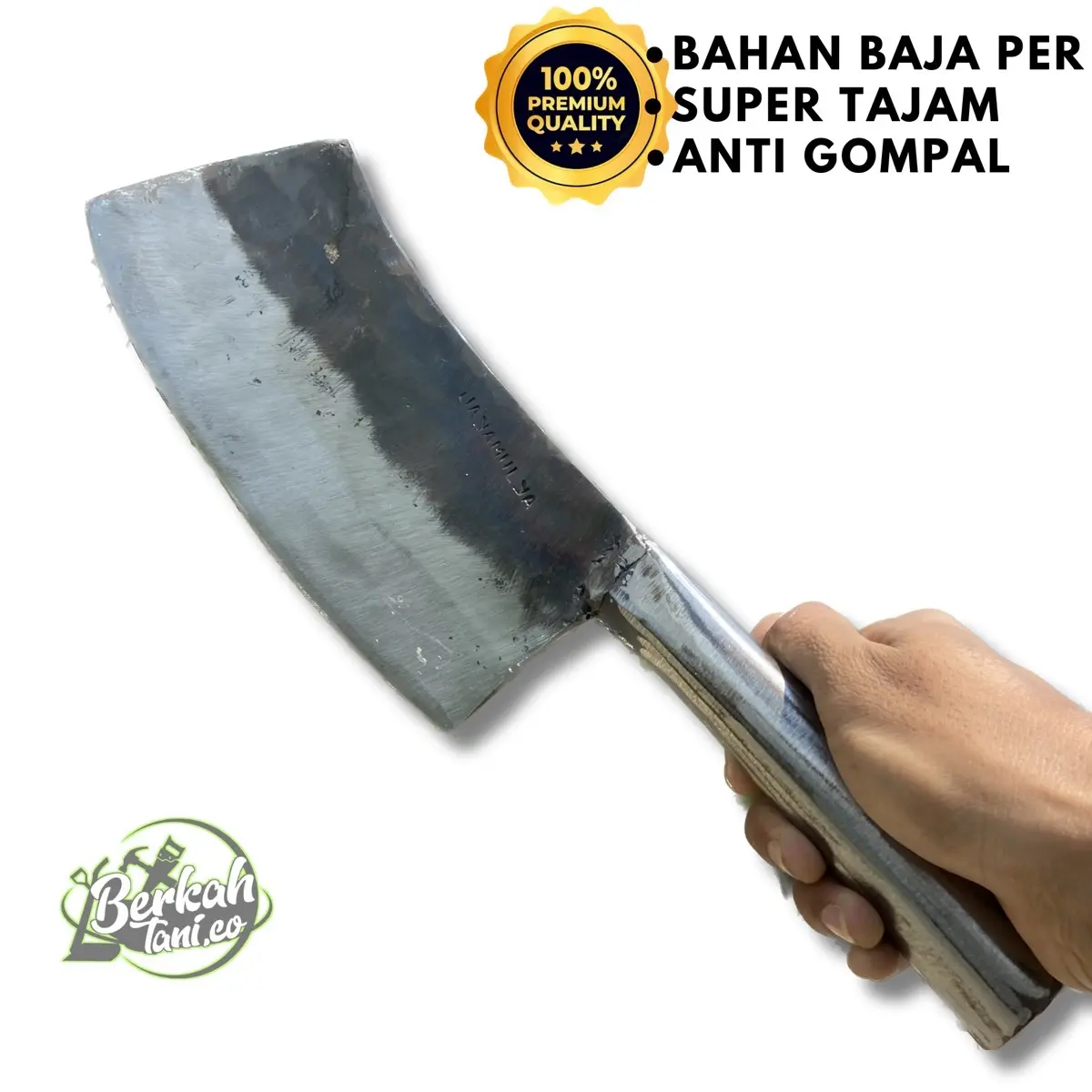 Pisau Daging Baja Gagang Besi - Pisau Dapur Pisau Cacah tulang daging sapi kambing kerbau babi baja per mobil tebal